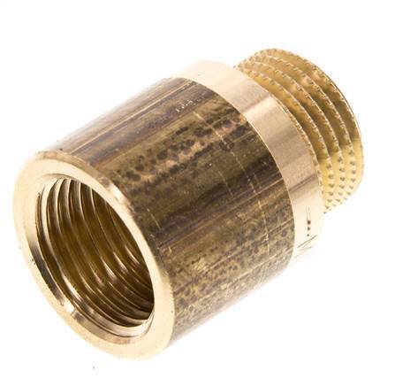 G 1/2'' F/M Messing-Verlängerung DIN 3523 - 25 mm [2 Stück]