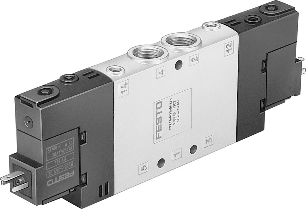 Festo 5/2 Bistabil Luft Magnetventil G1/4 1500l/min - 163143