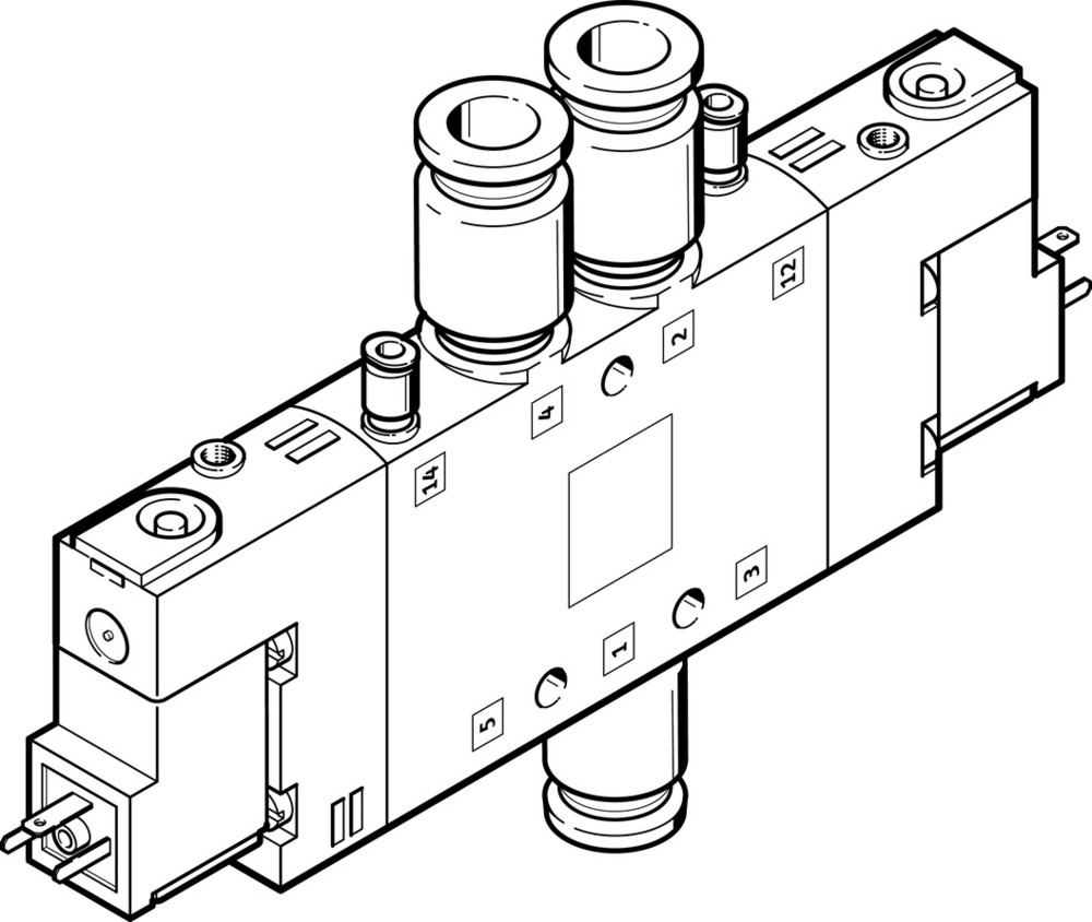 Festo 5/2 Bistabiel Lucht Magneetventiel QS-10 1000L/Min - 163163