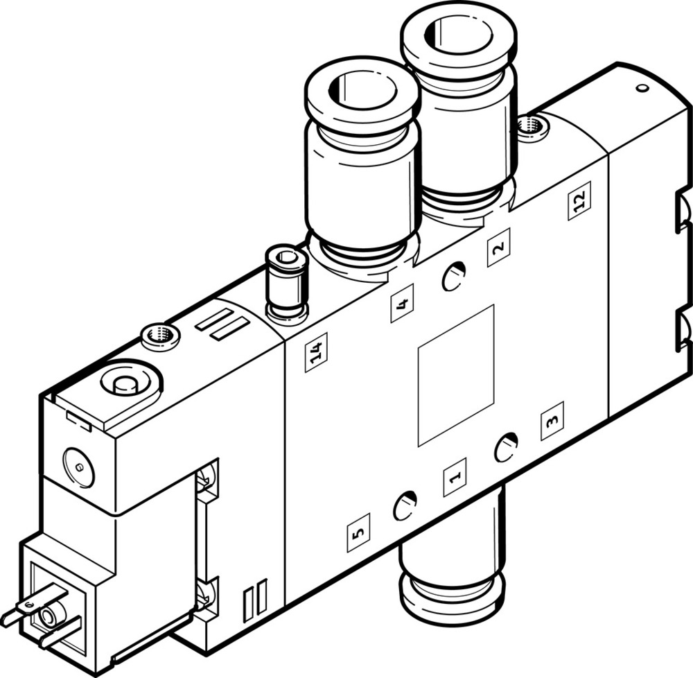 Festo 5/2 Monostabil Luft Magnetventil QS-8 850L/Min - 163770