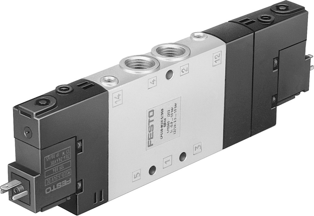 Festo 5/3 Échappement D'air Électrovanne G1/4 1200l/min - 170249