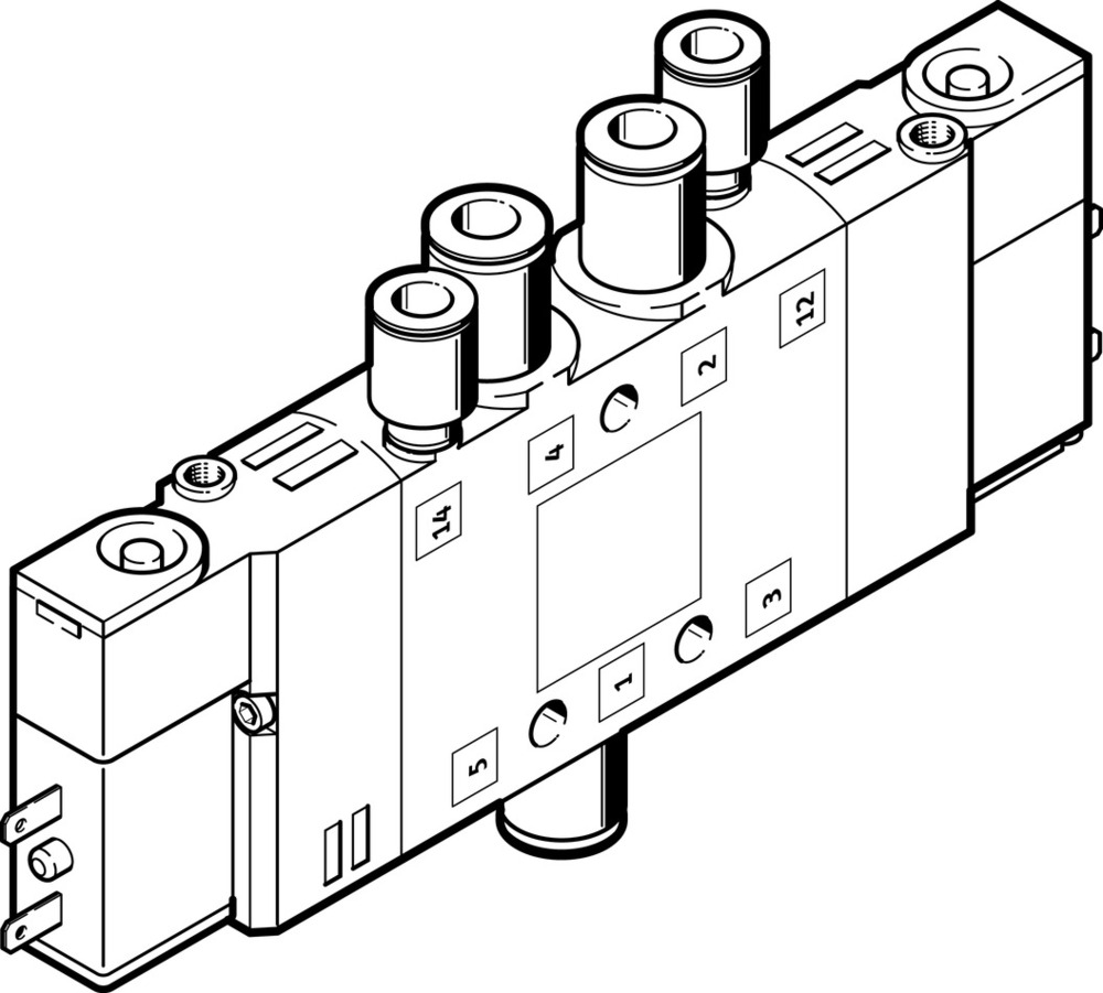 Festo 5/2 Bistabil Luft Magnetventil QS-6 320L/Min - 196880