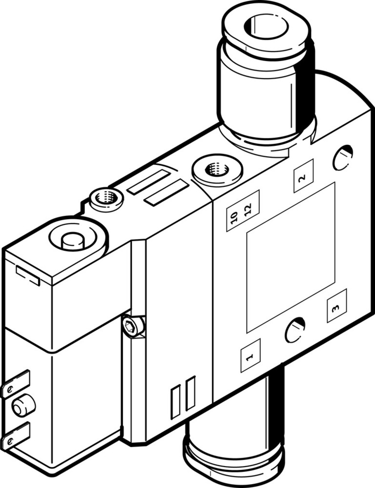 Festo 3/2 NC Monostable Vanne Électrovanne À Air QS-6 510L/Min - 196887