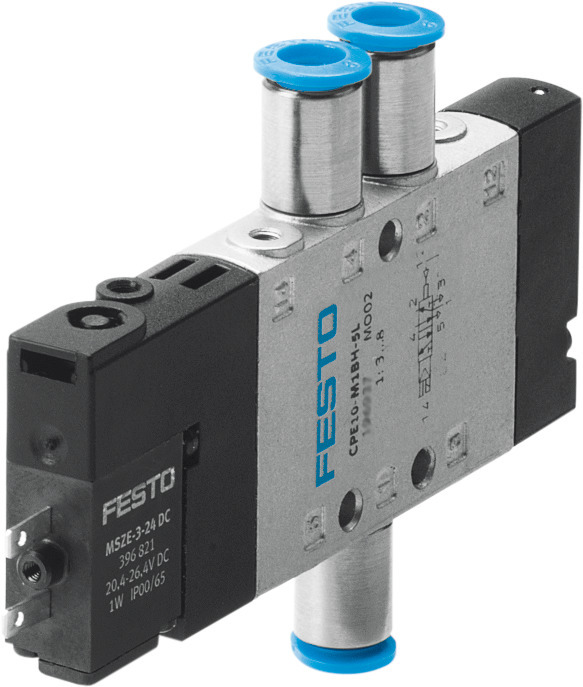 Festo 5/2 Monostable Válvula Solenoide De Aire QS-6 320L/Min - 196883