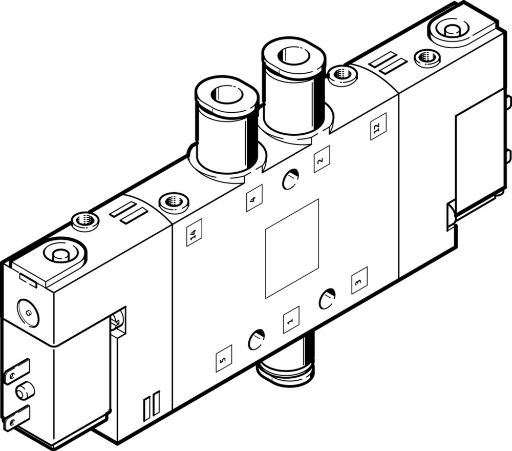 Festo 5/2 Bistabil Luft Magnetventil QS-6 400L/Min - 196907