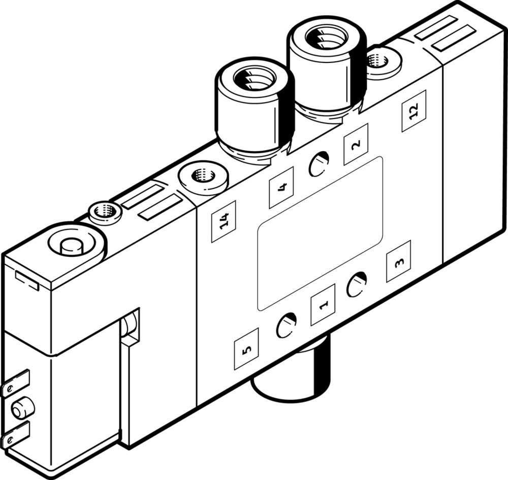 Festo 5/2 Monostabil Luft Magnetventil M5 180L/Min - 196884