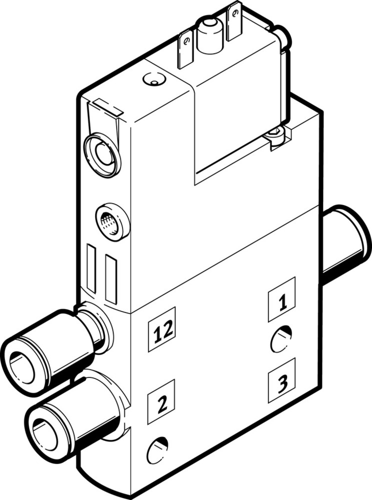 Festo 3/2 NO Monostable Válvula Solenoide De Aire QS-6 510L/Min - 196893
