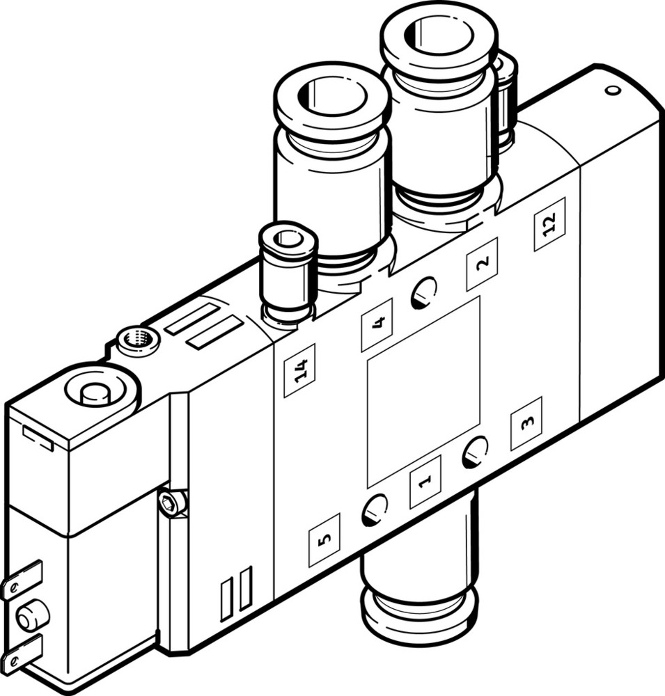 Festo 5/2 Monostable Air Électrovanne QS-8 680L/Min - 196914