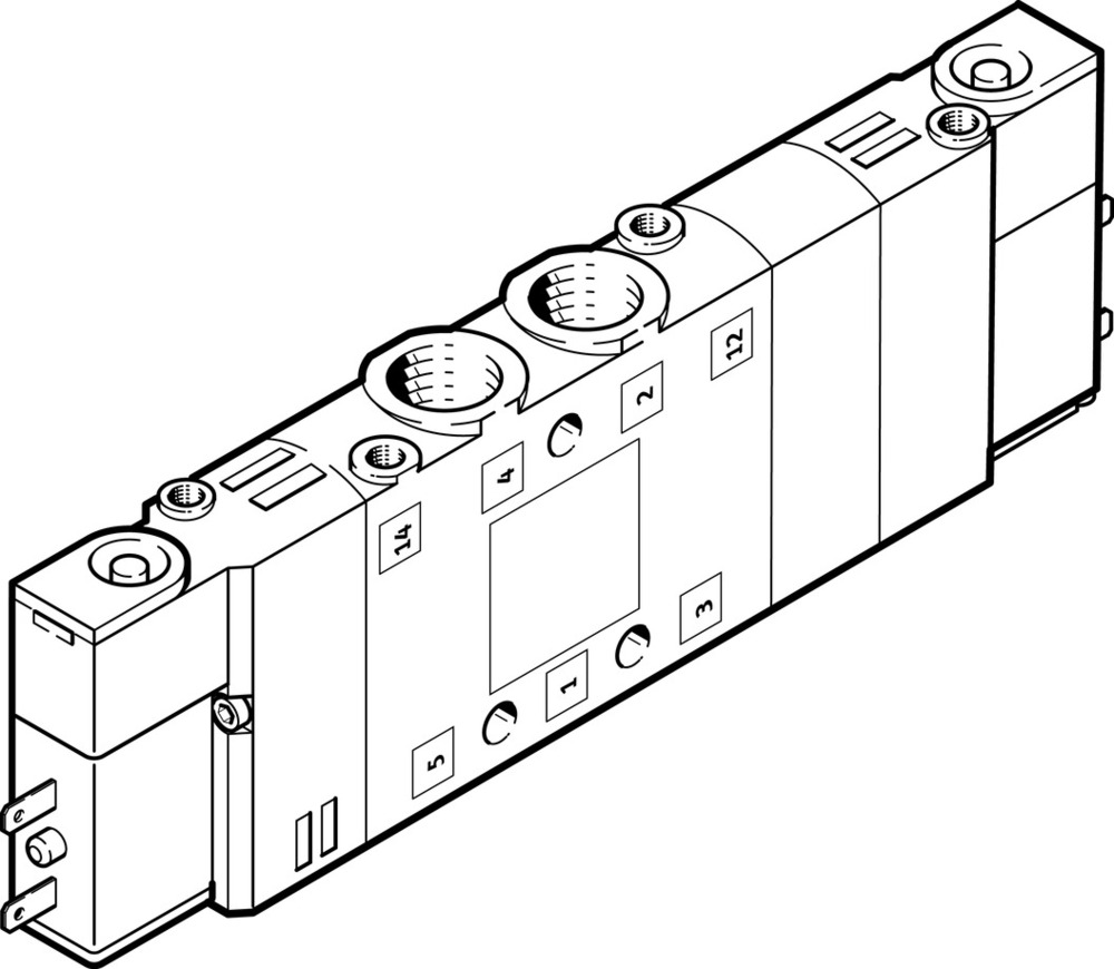 Festo 5/3 Uitgeblazen Lucht Magneetventiel G1/8 700l/min - 196936