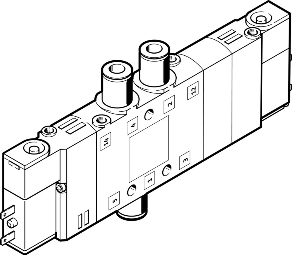 Festo 5/3 Válvula Solenoide De Aire A Presión QS-4 180L/Min - 533151