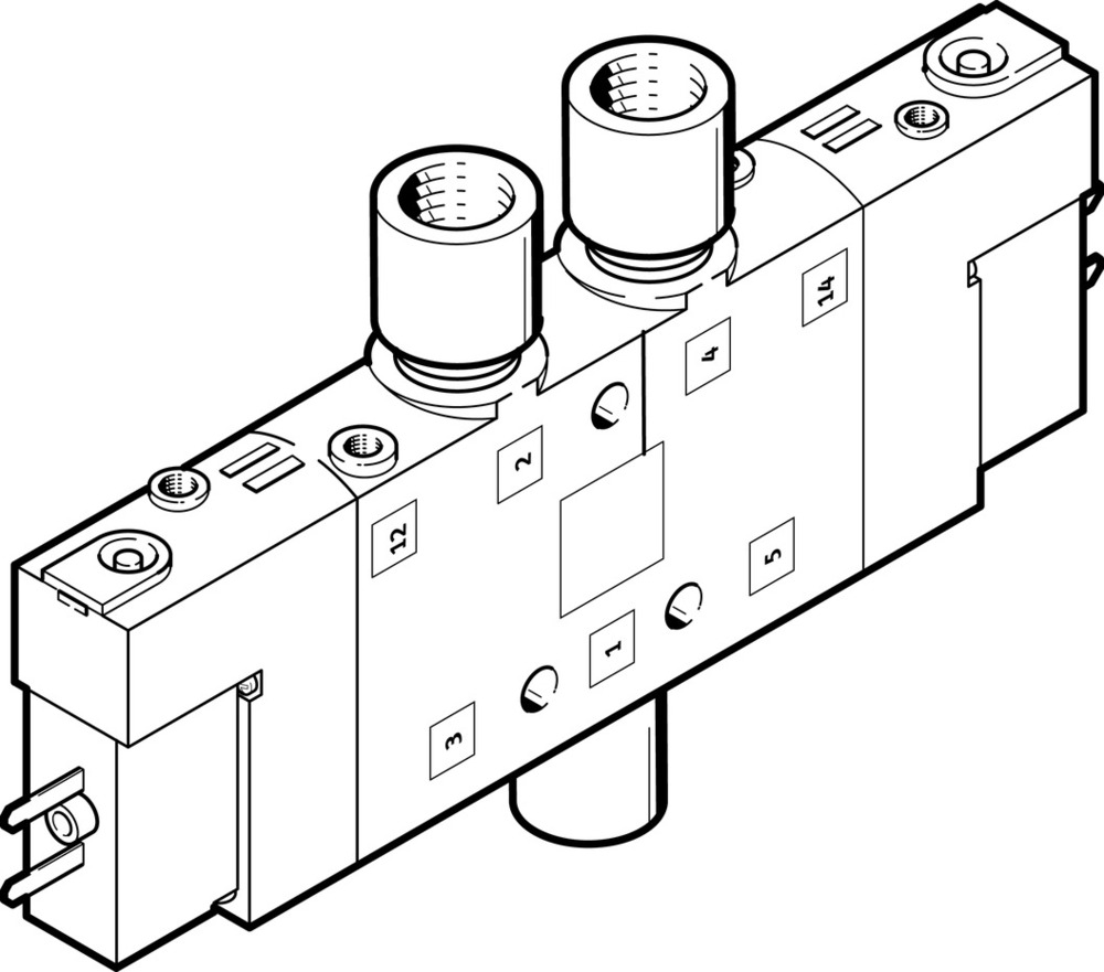 Festo 5/3 Válvula Solenoide De Aire Exhausto M5 180L/Min - 533162