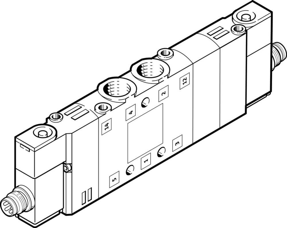 Festo 5/3 Abgeblasene Luft Magnetventil M7 250L/Min - 550229