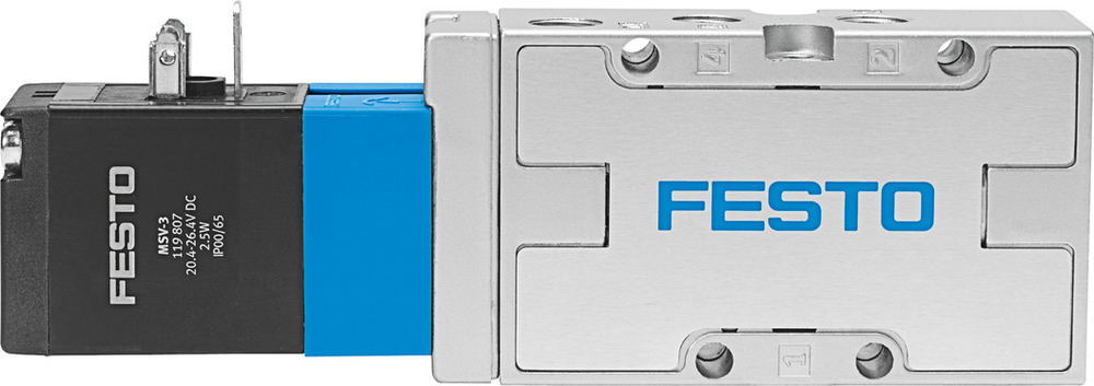Festo 5/2 Monostable Électrovanne À Air G1/8 750L/Min - 19779