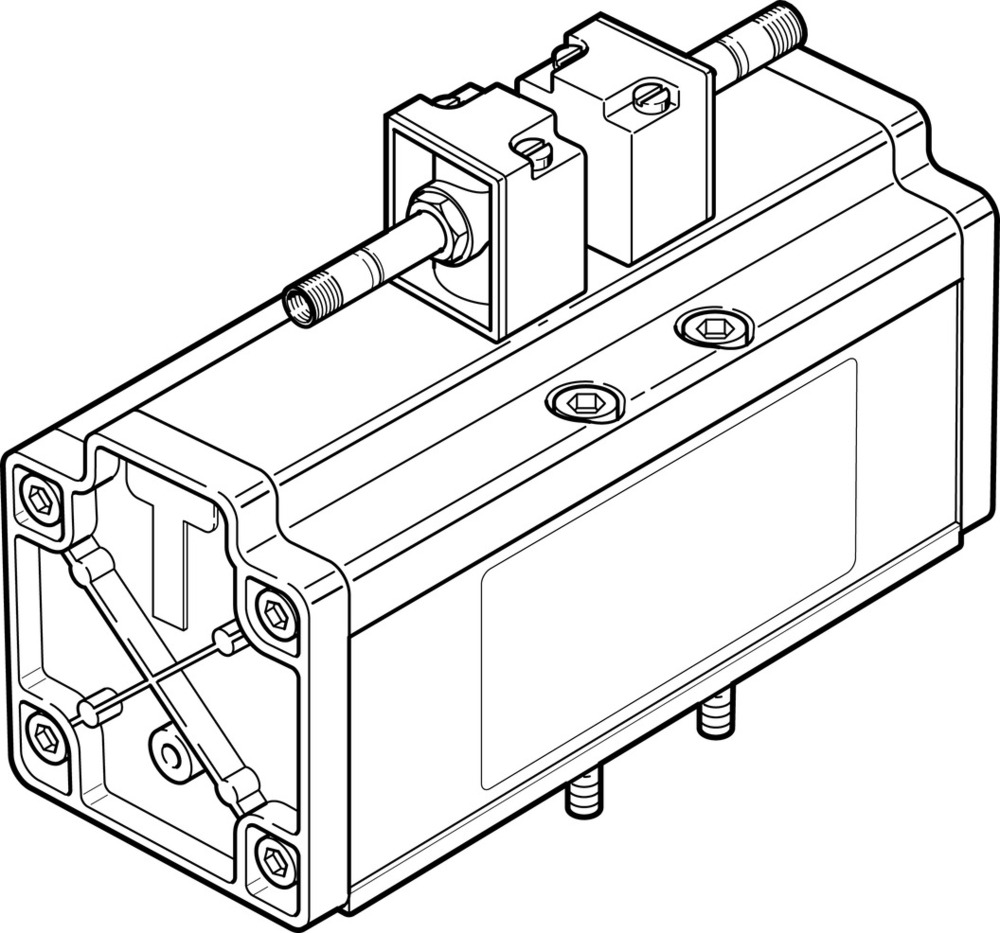 Festo 5/3 Échappement D'air Électrovanne Taille 4 ISO 5599-1 4800l/min - 14547