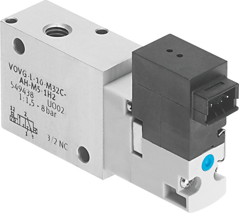 Festo 3/2 NC Monostabil Luft Magnetventil Anschlussplatte 180L/Min 2 - 8Bar/2 - 116Psi - 560703