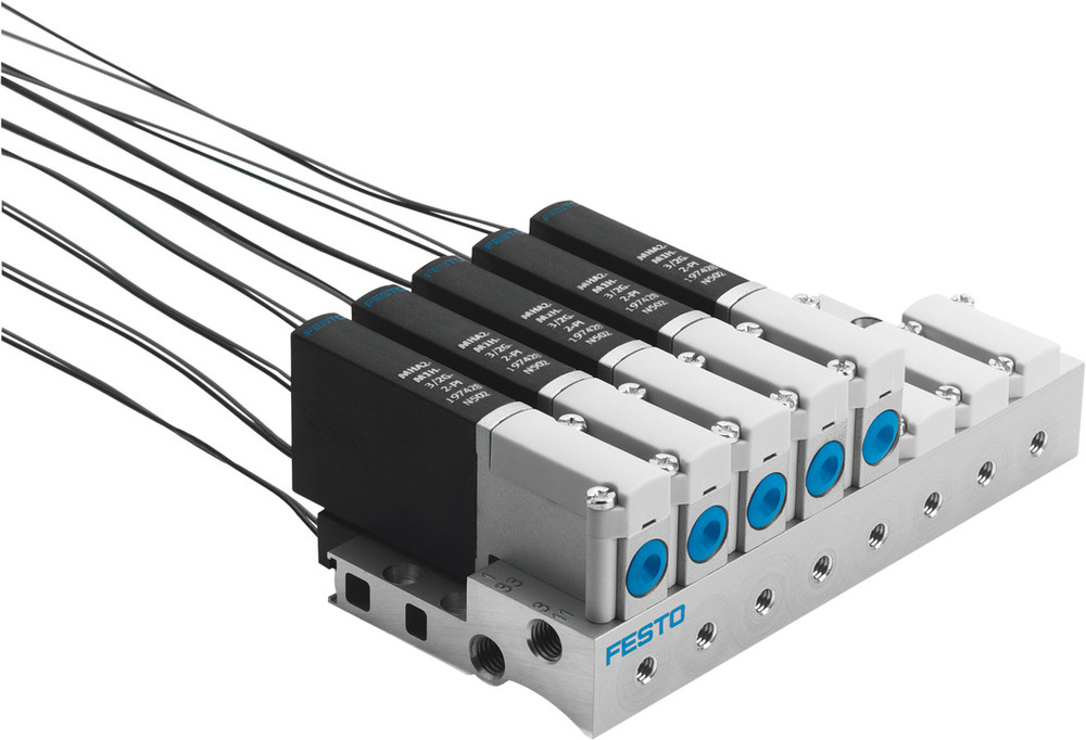 Festo 3/2 NC Monostable Air Solenoid Valve Sub-base 100l/min -0.9 - 8bar/-13 - 116psi - 196120