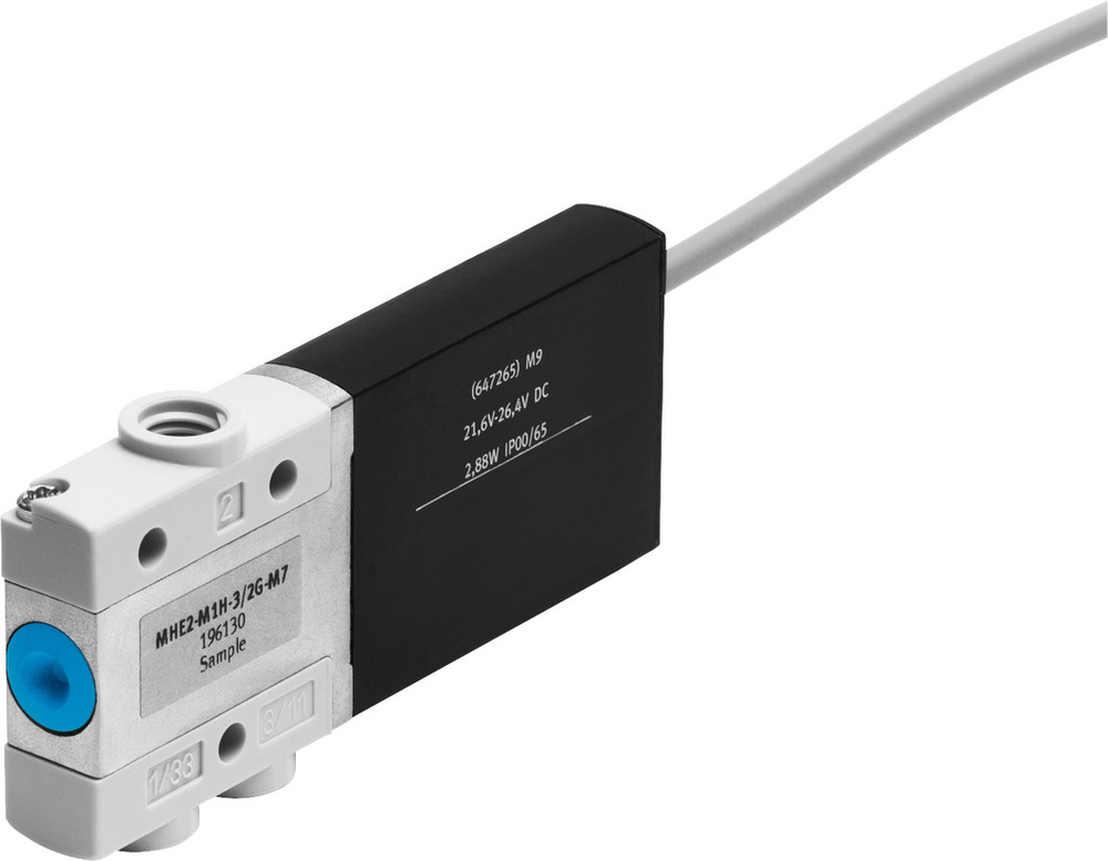 Festo 3/2 NO Monostabiele Lucht Magneetventiel M7 100l/min -0.9 - 8bar/-13 - 116psi - 196152