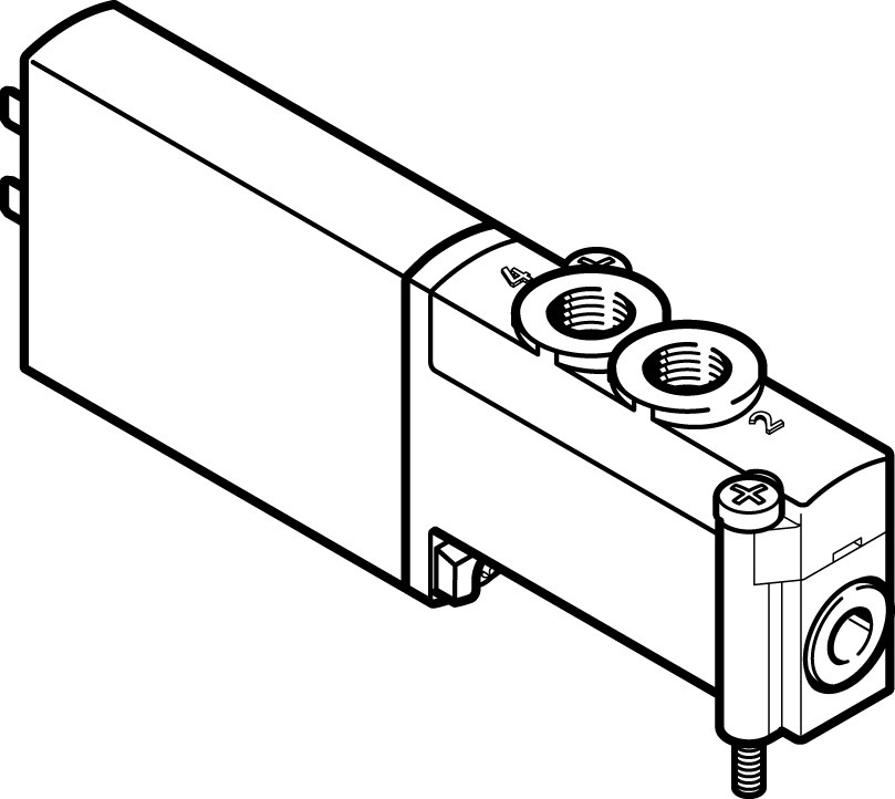 Festo 5/2 Monostabiele Lucht Magneetventiel Aansluitplaat 90L/Min -0.9 - 8Bar/-13 - 116Psi - 525105