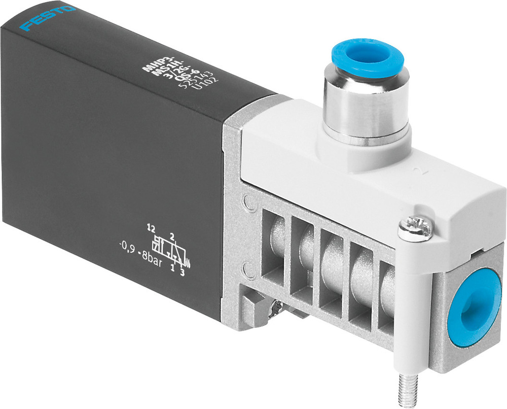 Festo 3/2 NC Monostabil Luft Magnetventil Anschlussplatte 200l/min -0.9 - 8bar/-13 - 116psi - 525143