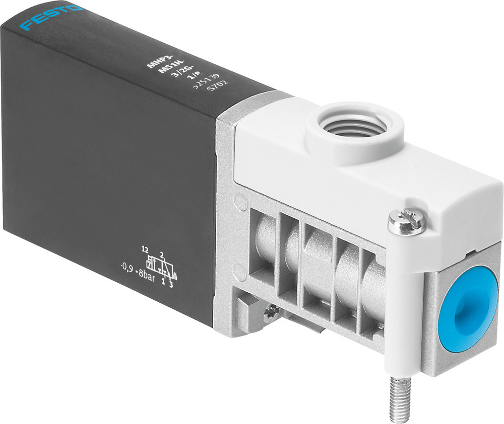 Festo 3/2 NO Monostabiles Luft Magnetventil G1/8 200l/min -0.9 - 8bar/-13 - 116psi - 525159