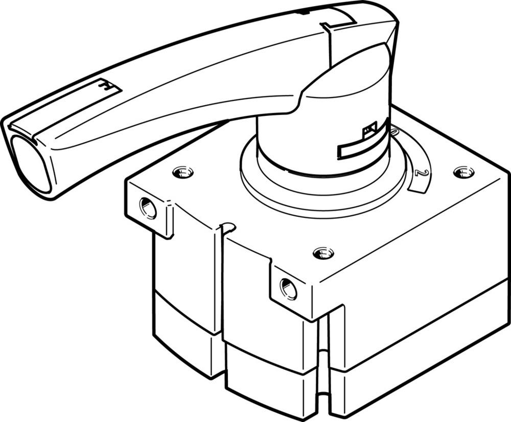 Festo Válvula De Palanca Presurizada 4/3 G1/2 3800l/min - 3192084