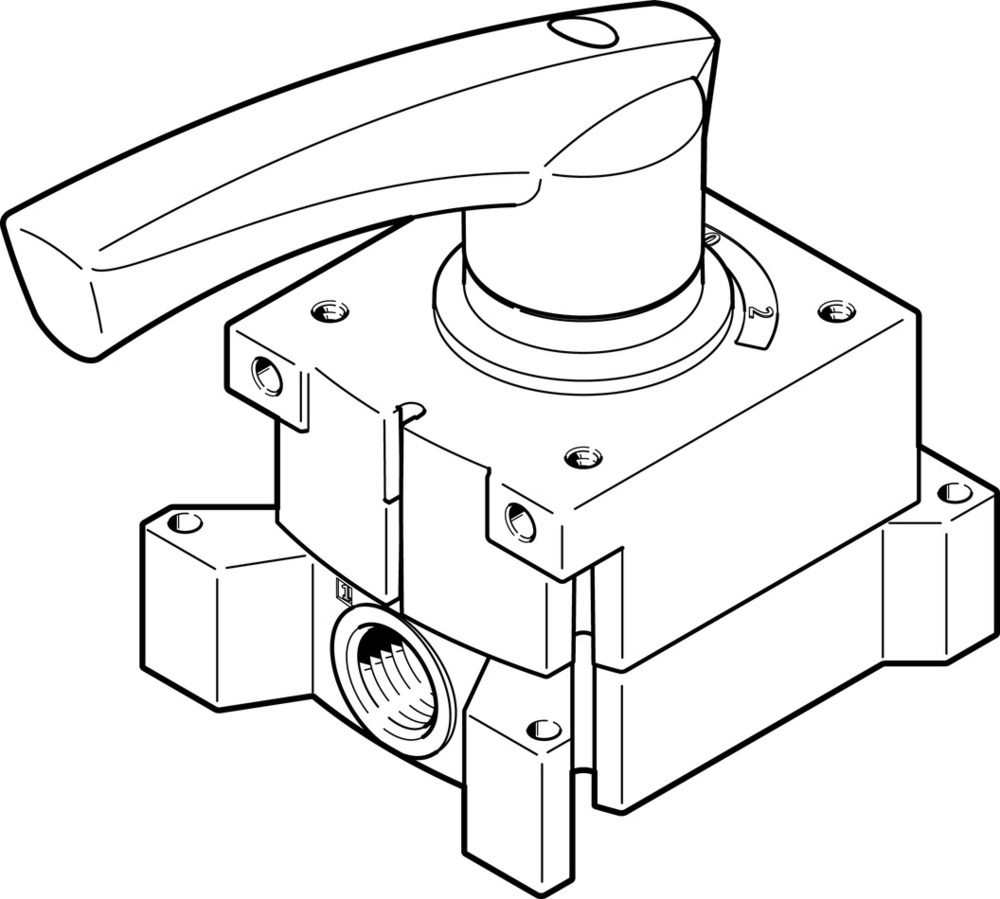 Festo Válvula De Palanca Presurizada 4/3 G1/4 1150l/min - 3515108