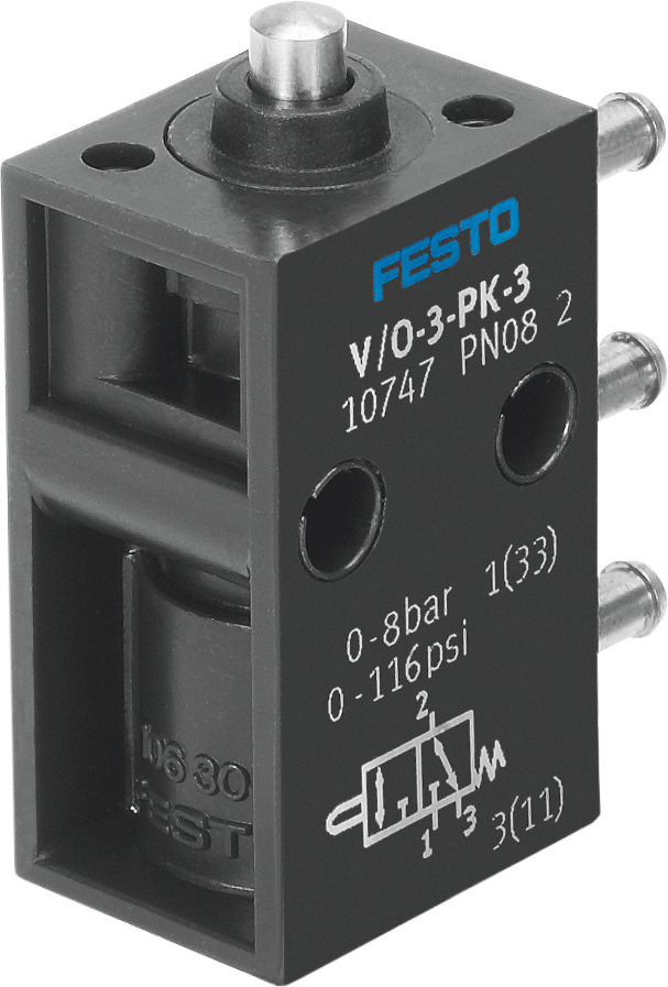 Festo 3/2 NO/NC Monostabiele Stang Geactiveerde Ventiel PK-3 80l/min - 10747