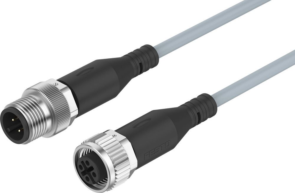 Festo Câble De Connexion M12x1/M8x1 A- Codé EN 61076-2-101 2.5m - 554036