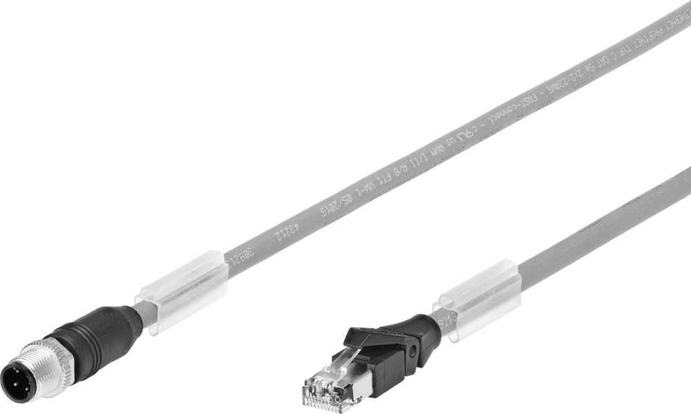 Festo Connecting Cable Plug M12x1 D-coded EN 61076-2-101 3m - 8040452