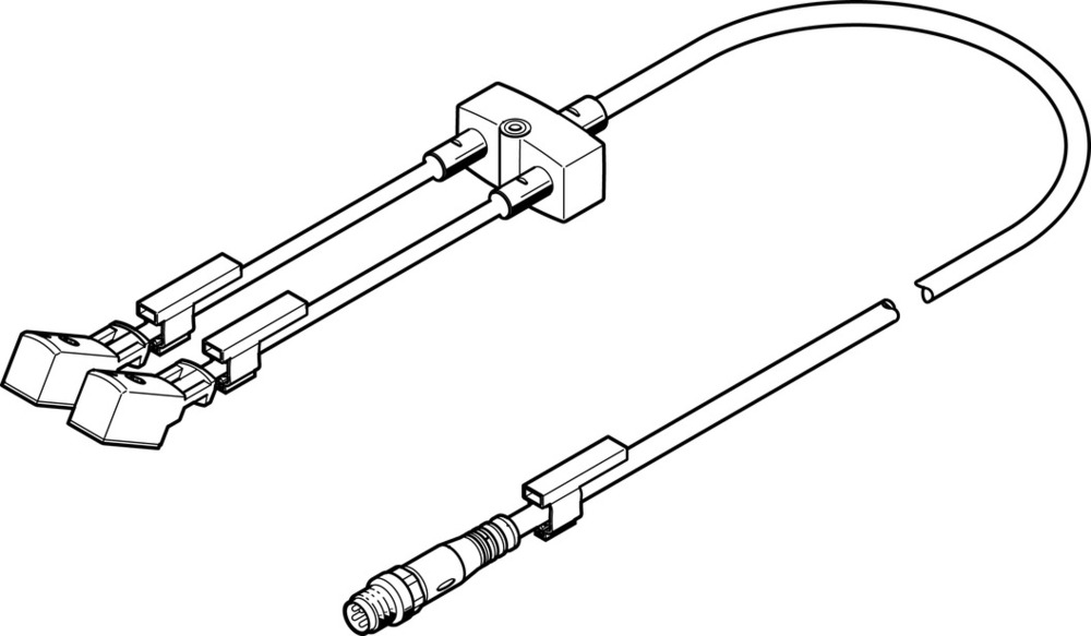 Festo Y-Verteiler Mit Kabeln An Beiden Enden 2.5m/0.3m 1A IP65/ - 8035789