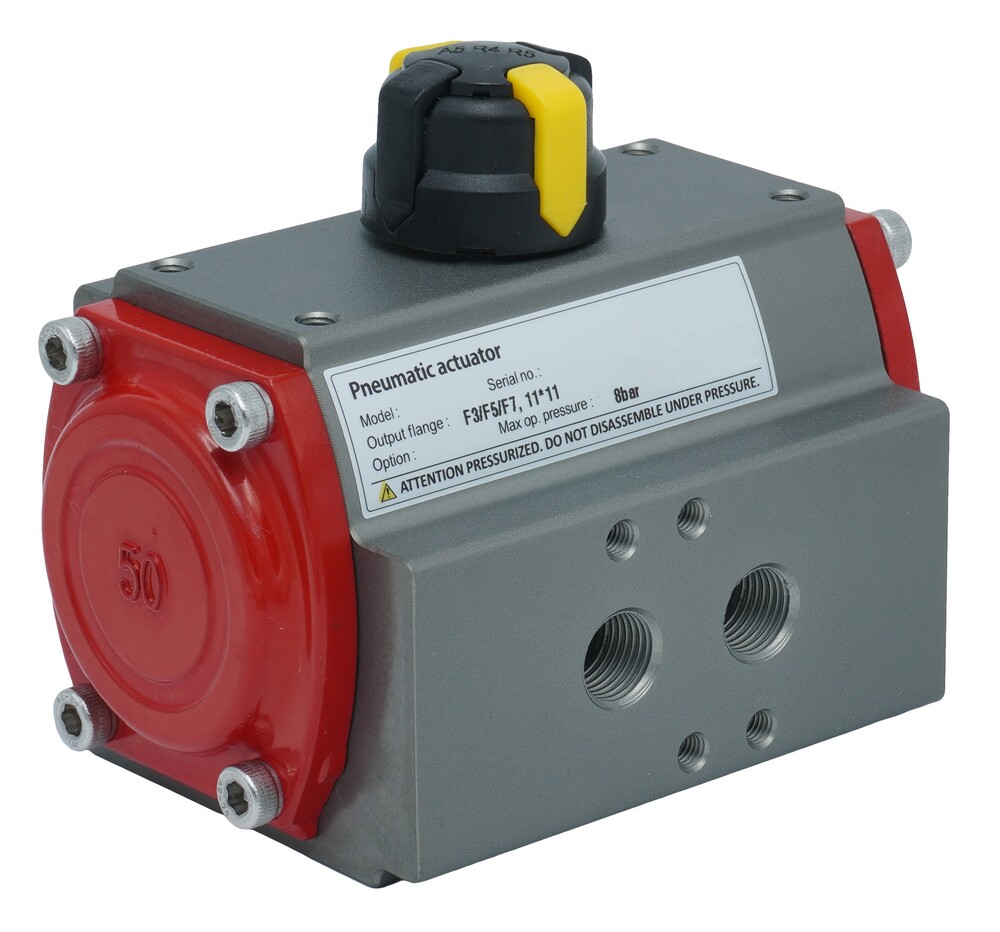 Actionneur Pneumatique À Crémaillère Et Pignon Double Effet 98.7Nm @ 6bar F07 Revêtement Époxy - PR06D-C