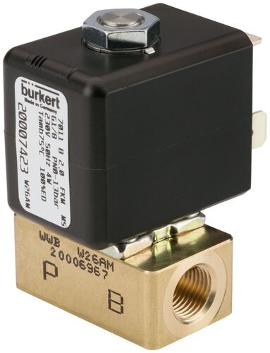 Magnetventil NC G1/8'' Messing FKM 0-4bar/58psi 24VDC 7011 20084140