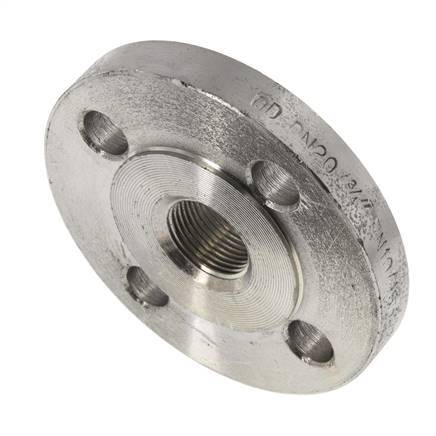Gewindeflansch DN20-PN16 Rp 3/4'' Verzinkter Stahl DIN 2566