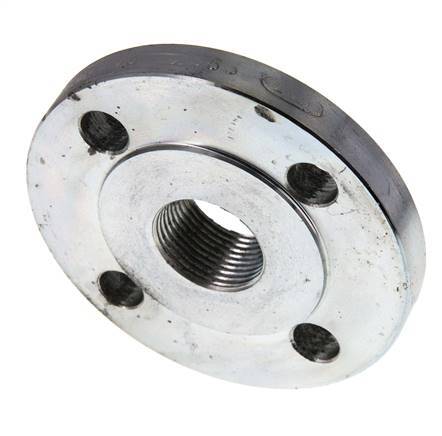 Gewindeflansch DN25-PN16 Rp 1'' Verzinkter Stahl DIN 2566