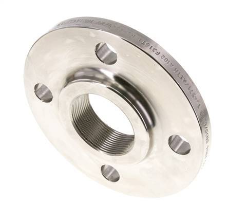 Threaded Flange DN50-PN16 Rp 2'' Stainless Steel 1.4571 DIN 2566 And EN 1092-1 (Type 13)