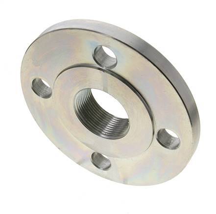 Bride Filetée DN65-PN16 (EN) Rp 2-1/2'' Acier Galvanisé EN 1092-1 (Type 13)