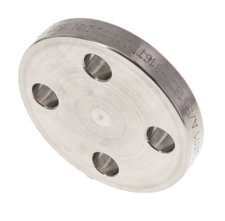 Blindflens DN10-PN16 RVS 1.4571 DIN 2527