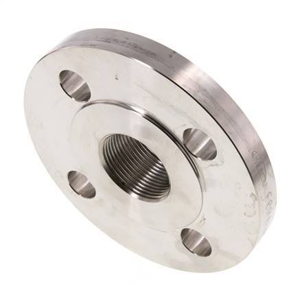 Bride Filetée DN32-PN40 Rp 1-1/4'' Acier Inoxydable 1.4571 EN 1092-1 (type 13)