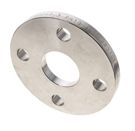 Lose Flansch DN100-PN10 Edelstahl 1.4571 Vollmaterial DIN 2642 Und EN 1092-1 (Typ 02)