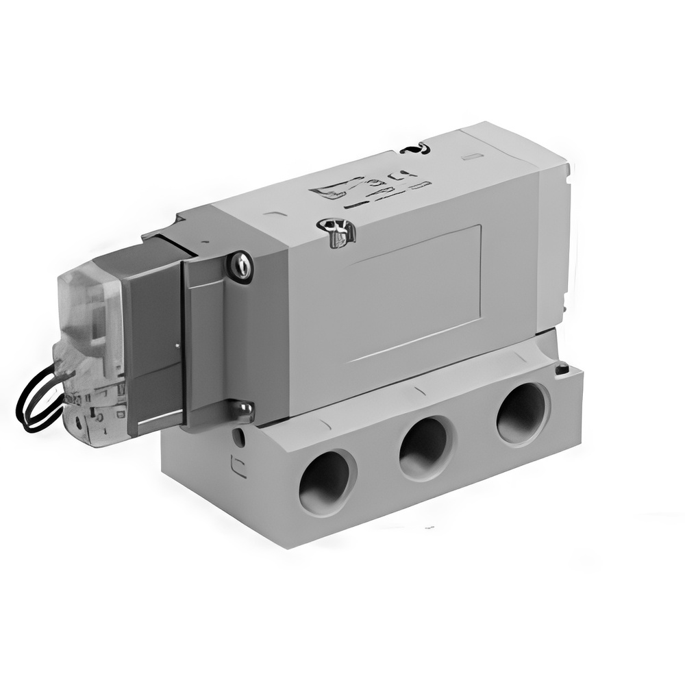 SMC 5/3-Way Sub-Base Pneumatic Solenoid Valve Rc Thread With Rectifier - VF3443-5DO1