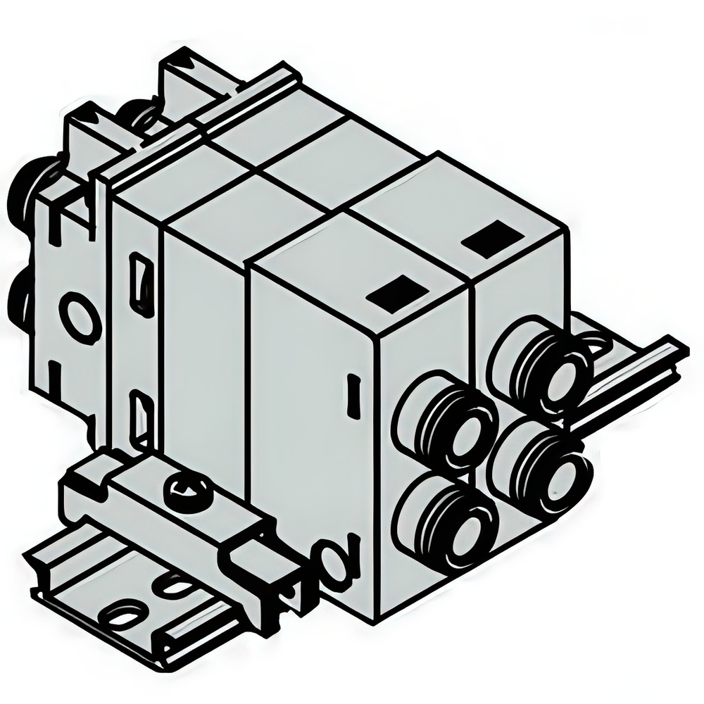 SMC Double Check Manifold Pneumatic Valve 6mm Push-In - VQ1000-FPG-C6C6