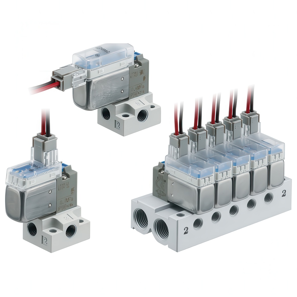 SMC Ventilblock Gemeinsam SUP/EXH M5x0.8 - VV100-S41-02-M5