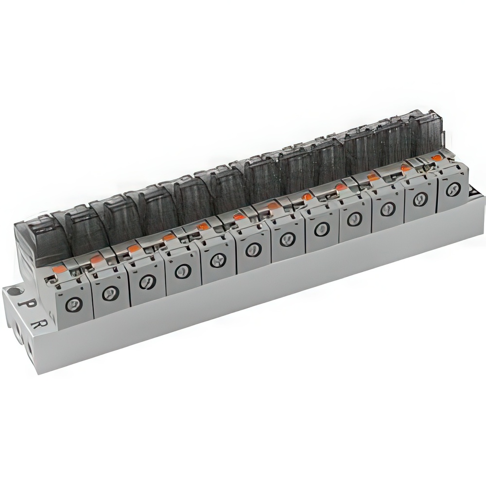 SMC Ventilblock Gemeinsam SUP/EXH M5x0.8 - SS3Y1-S41-02-M5-Q