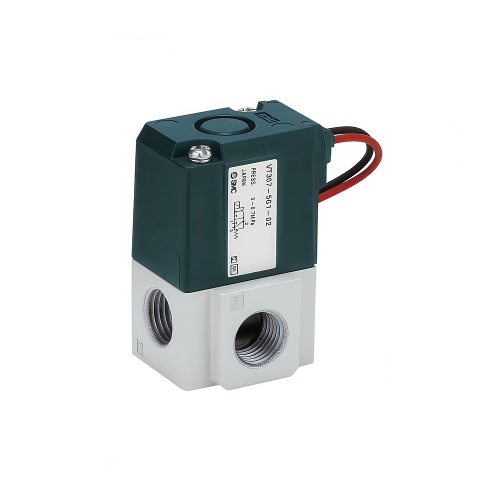 SMC Válvula Solenoide Neumática De 3/2 Vías En Línea - VT307-5DZ1-01F-Q