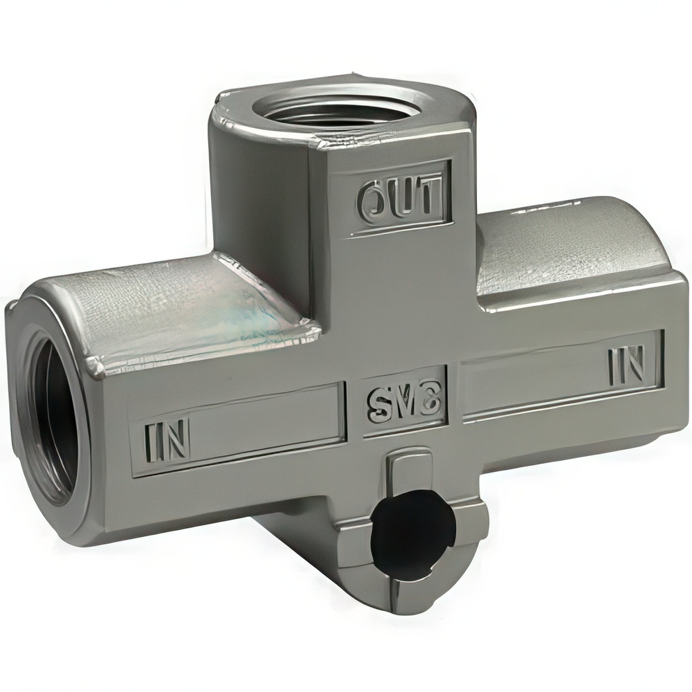 SMC Transmitter-Type Shuttle Valve 4mm Push-in - VR1210F-04