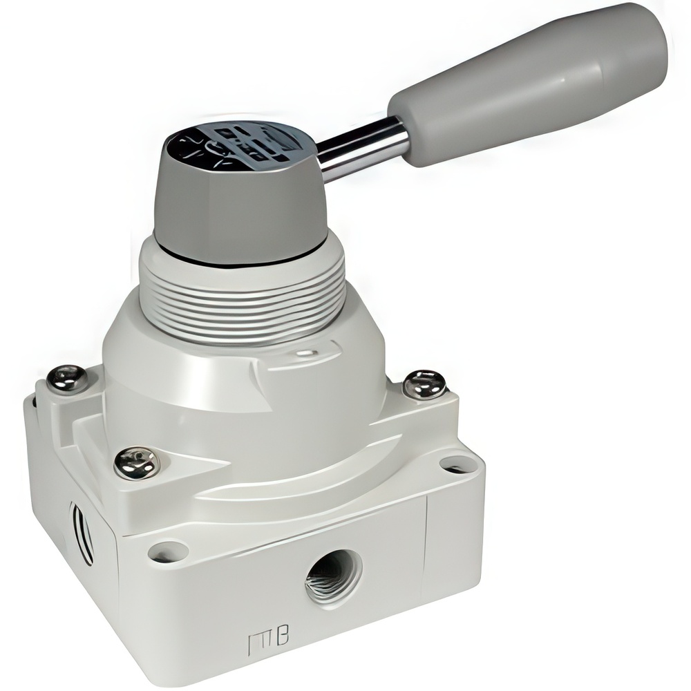 SMC Vanne Pneumatique À Levier Manuel 4/3 Voies G1/2'' - VH411-F04