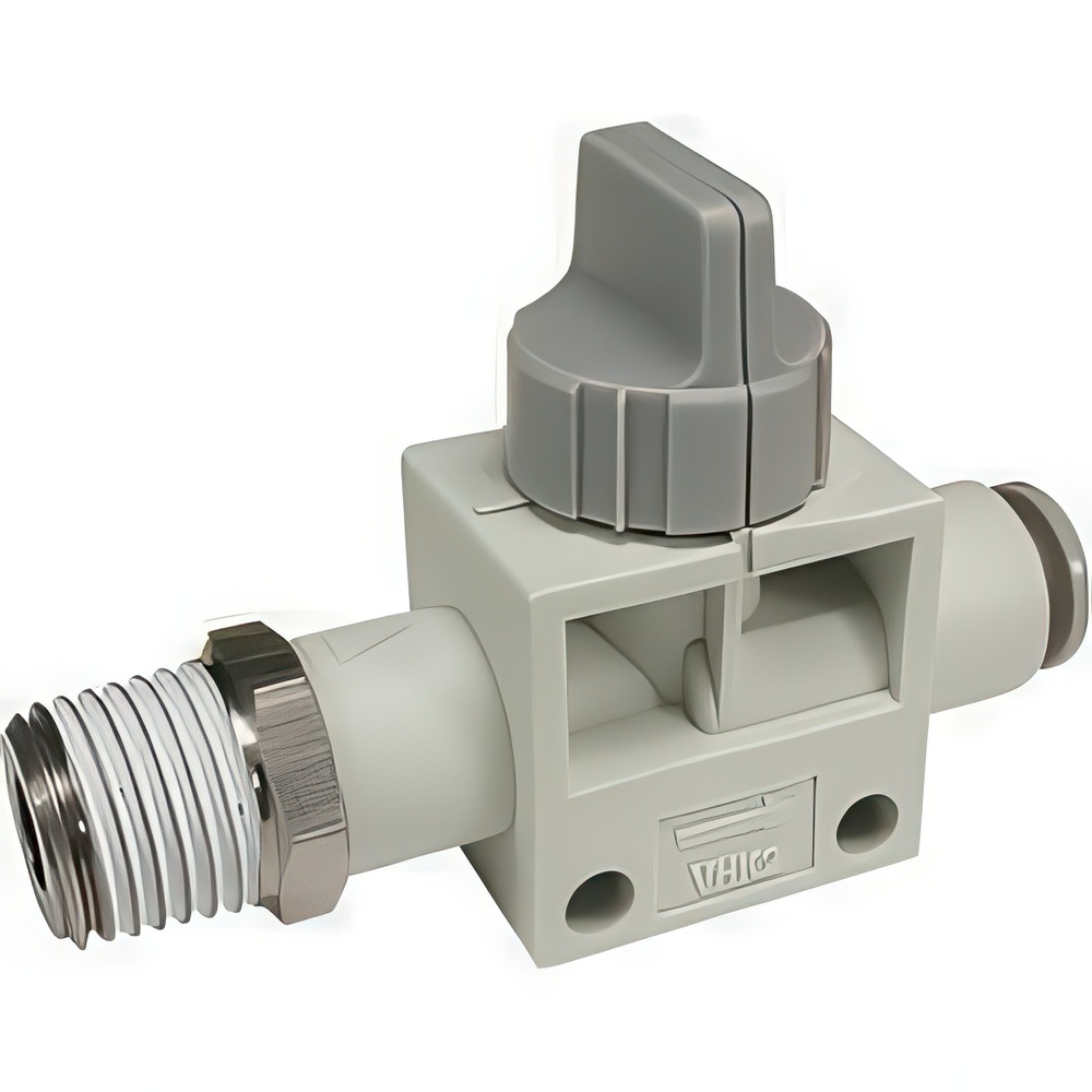 SMC 2/2-Way Finger Operated Pneumatic Valve 4mm Push-In - VHK2A-04F-04F