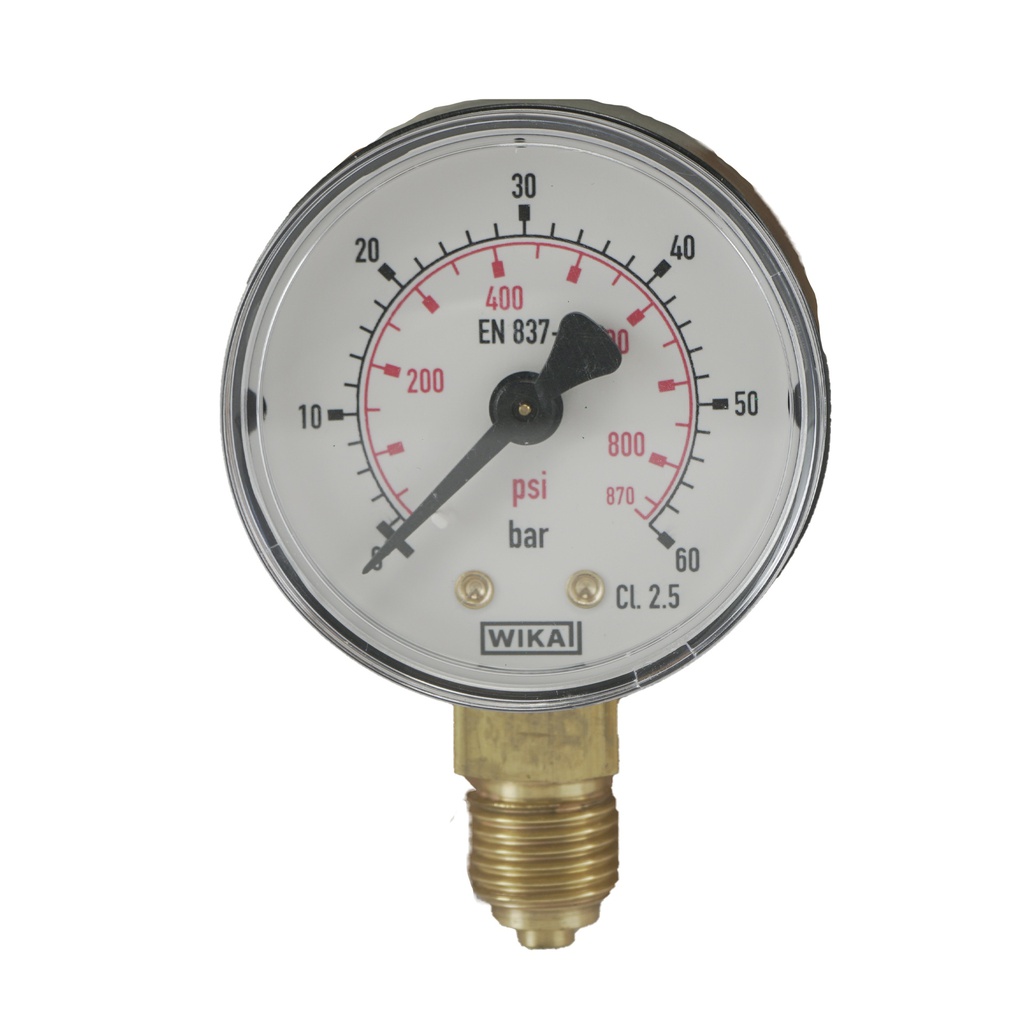 0..60 Bar (0..870 psi) Druck Manometer unter Kunststoff / Messing 50 mm Klasse 2.5