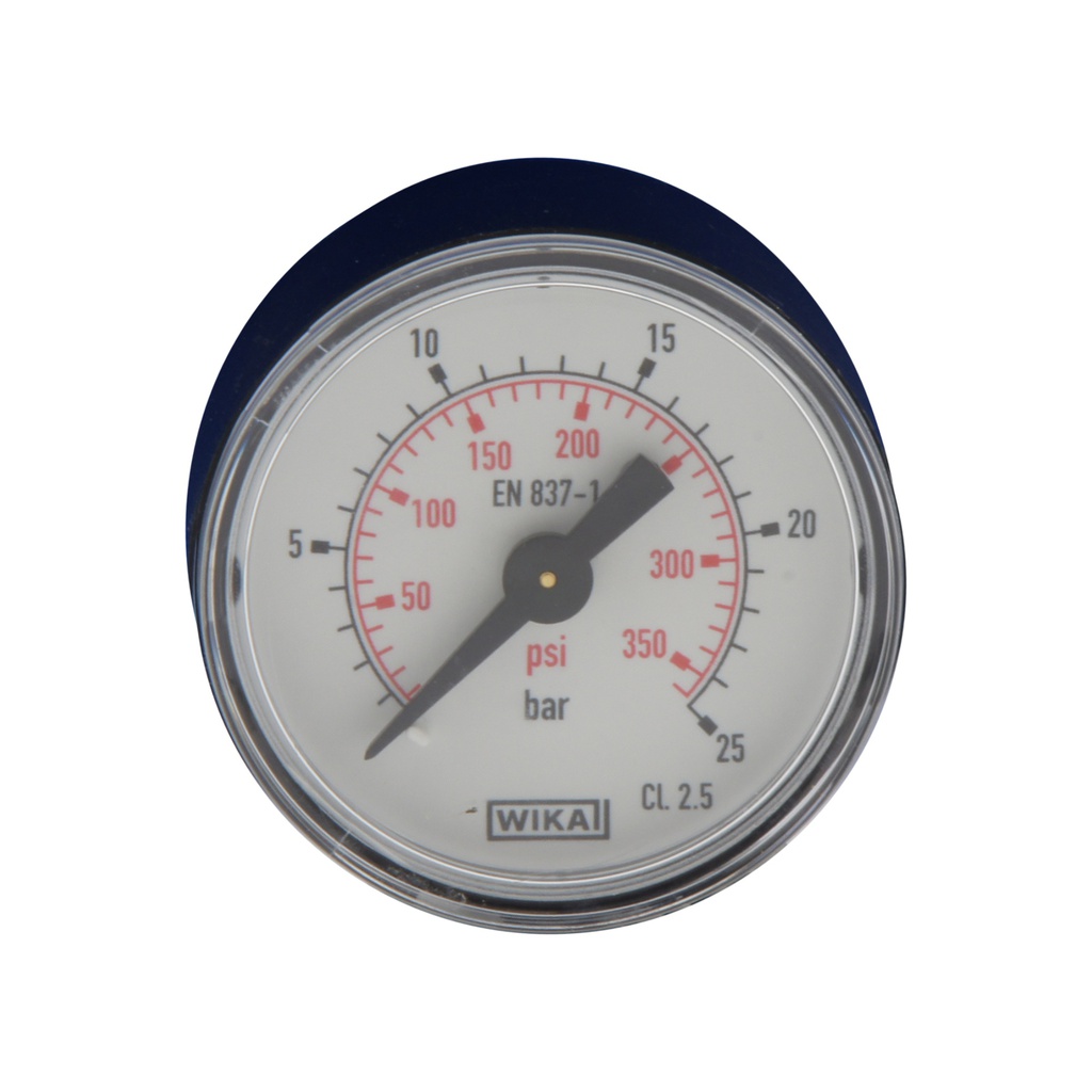 0..25 Bar (0..363 psi) Pressure Gauge Rear Plastic/Brass 40 mm Class 2.5