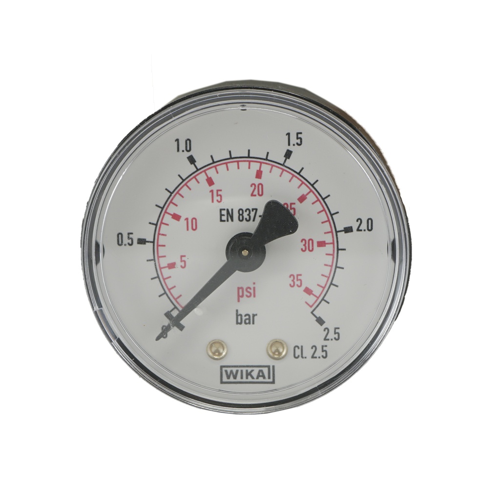 0..2.5 Bar (0..36 psi) Druck Manometer hinten Kunststoff / Messing 50 mm Klasse 2.5